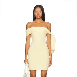 Elegant Off-Shoulder Yellow Dress SNDYS.